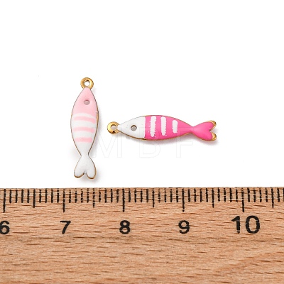 304 Stainless Steel Enamel Charms STAS-Q363-14B-G-1