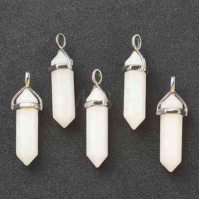 Natural White Jade Pendants G-M378-01P-A12-1