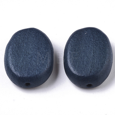 Painted Natural Wood Beads WOOD-R265-06A-1