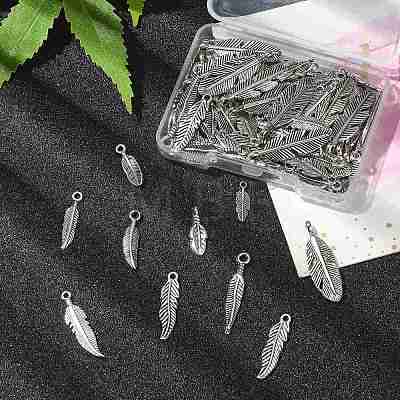 100Pcs 10 Styles Tibetan Style Alloy Pendants TIBEP-CJ0001-64-1
