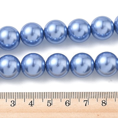 Eco-Friendly Dyed Glass Pearl Round Beads Strands HY-A002-14mm-RB015-1