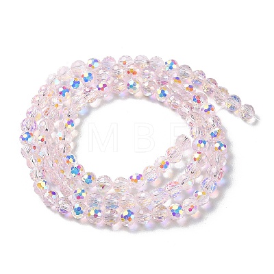 Transparent Electroplate Glass Beads Strands GLAA-Q099-B01-07-1