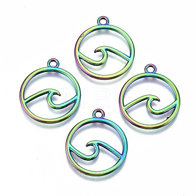 Rainbow Color Alloy Pendants X-PALLOY-S180-039-RS-1