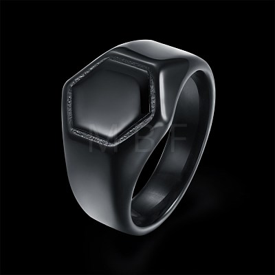 Men's Titanium Steel Finger Rings RJEW-BB29461-D-7-1