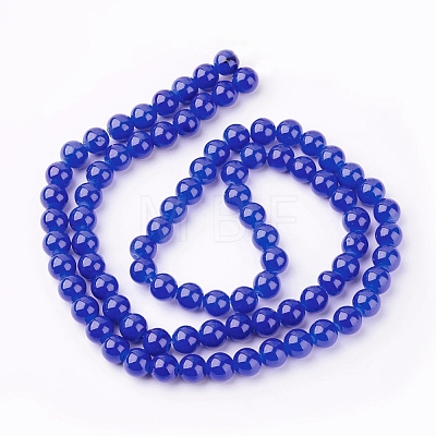Imitation Jade Glass Beads Strands DGLA-S076-10mm-M-1