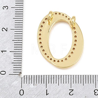 Brass Micro Pave Clear Cubic Zirconia Pendants CU-CBA8481-01G-O-1