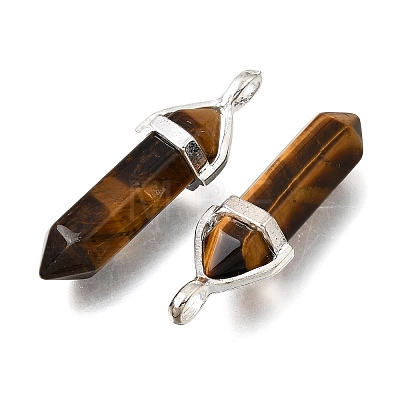 Natural Tiger Eye Pendants G-H360-01S-07-1