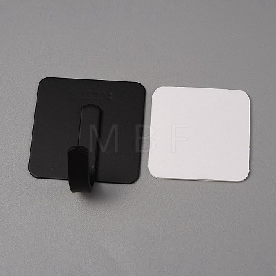 201 Stainless Steel No-Punch Hook Hangers AJEW-WH0258-673A-1