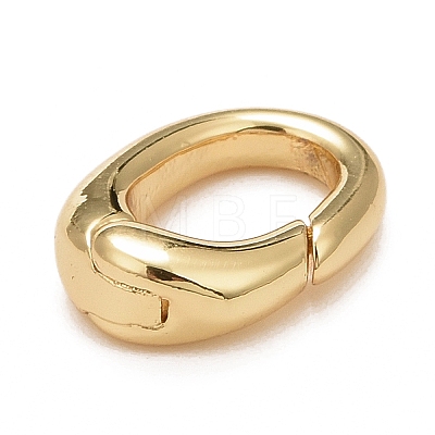 Rack Plating Brass Spring Gate Rings X-KK-M229-63G-1
