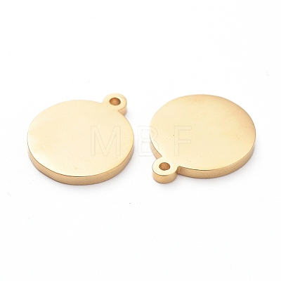 Vacuum Plating 304 Stainless Steel Stamping Blank Tag Charms STAS-G215-10-G02-1