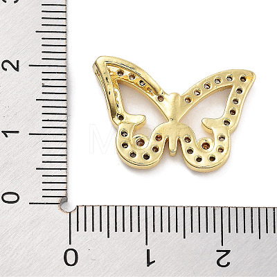 Rack Plating Brass Micro Pave Cubic Zirconia Pendants KK-Z071-79G-02-1