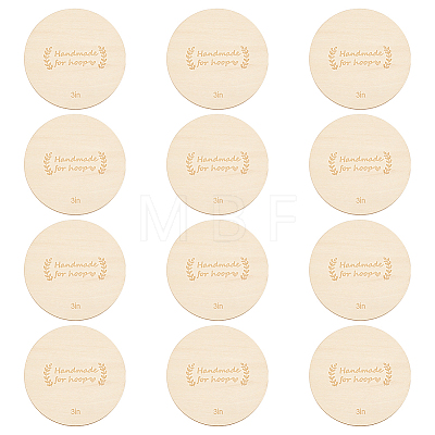 Handmade Hoop Wooden Disc DIY-WH0671-498A-1