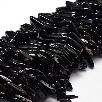 Natural Obsidian Chip Beads Strands G-E271-135-1