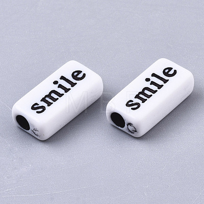 Opaque Spray Painted Acrylic Beads MACR-N008-23A-1