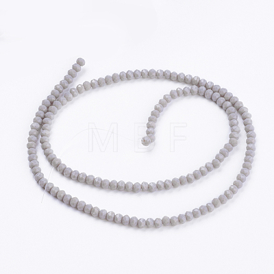 Opaque Solid Color Glass Bead Strands GLAA-F076-A07-1