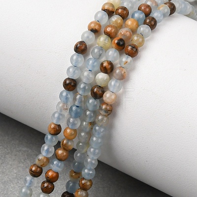 Natural Blue Calcite Beads Strands G-K427-A01-3mm-1