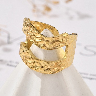 304 Stainless Steel Open Cuff Rings RJEW-R014-02G-02-1