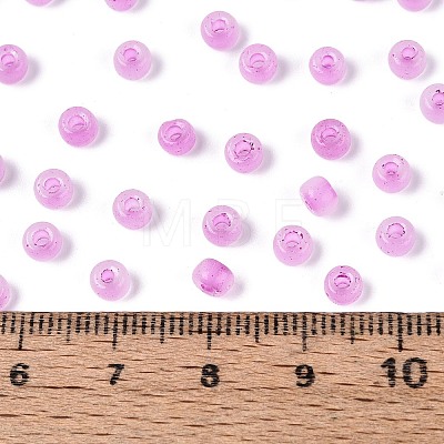 6/0 Transparent Inside Colours Glass Seed Beads SEED-N008-08O-1