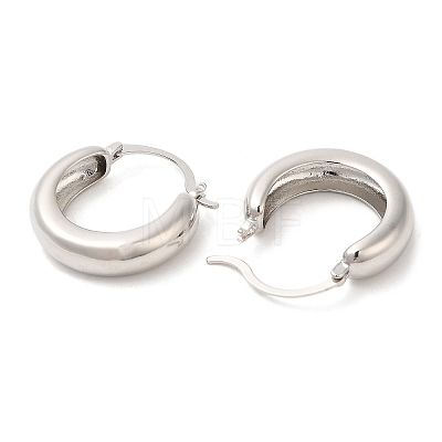 Rack Plating Brass Plain Hoop Earrings EJEW-R152-01P-1