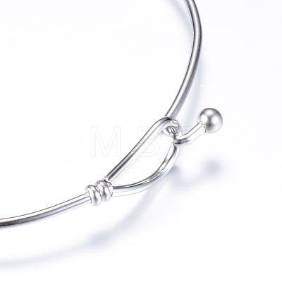 304 Stainless Steel Bangles X-STAS-S053-26-1