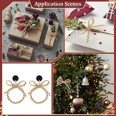Jute Ribbons SRIB-WH0011-451A-1