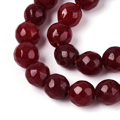 Dyed Natural White Jade Beads Strands G-T139-6mm-60-12-1