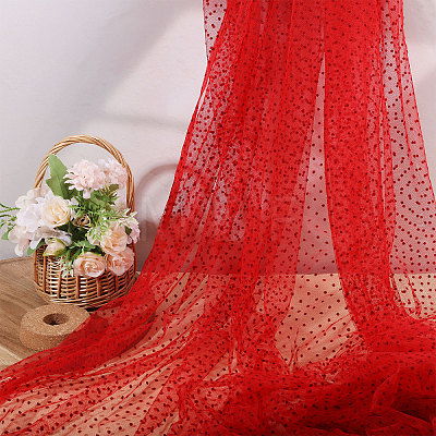 Polyester Polka Dot Fabric DIY-PH0038-36C-1