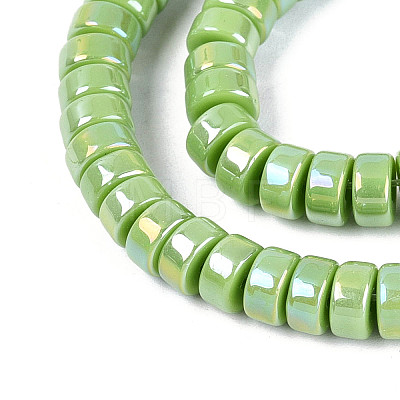 AB Color Plated Opaque Glass Beads Strands LS-GLAA-T026-3x6mm-P05-1