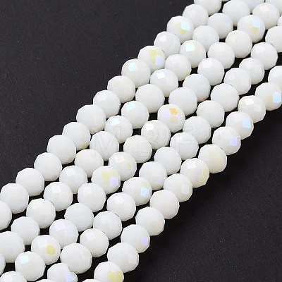 Electroplate Opaque Solid Color Glass Beads Strands LS-EGLA-A044-P1mm-L01-1