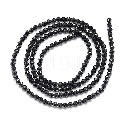 Natural Black Spinel Beads Strands X-G-S152-01-3mm-1