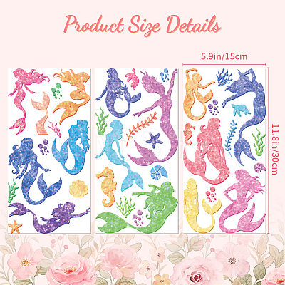 3 Sheets 3 Styles PVC Waterproof Decorative Stickers DIY-WH0404-046-1