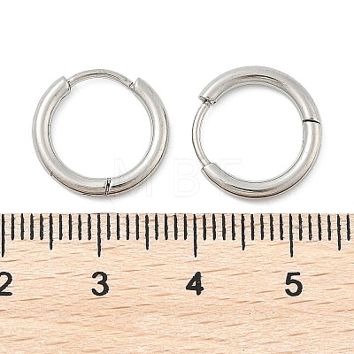 Tarnish Resistant 304 Stainless Steel Hoop Earrings LS-EJEW-P177-P-07-1