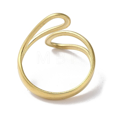 304 Stainless Steel Open Cuff Ring RJEW-H215-03G-1