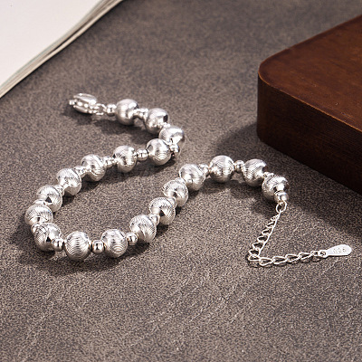 Brass Round Beaded Bracelets for Women WG861DA-01-1