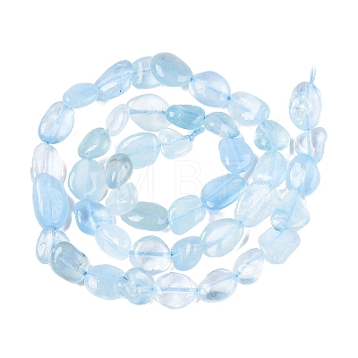 Natural Aquamarine Beads Strands G-R445-8x10-36-1