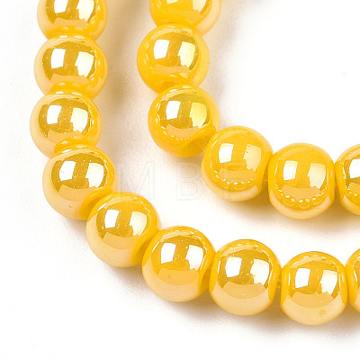 Electroplate Opaque Glass Beads Strands LS-GLAA-T032-P4mm-AB08-1