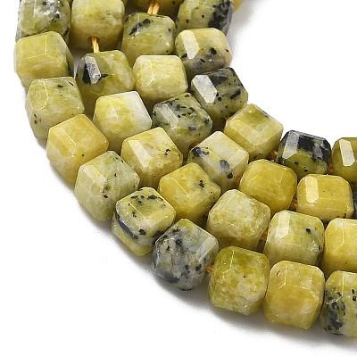 Natural Yellow Turquoise(Jasper) Beads Strands G-F797-A23-01-1