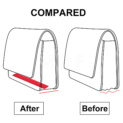 WADORN 4Pcs 4 Style Rectangle Felt Bag Base Shaper DIY-WR0003-10-1