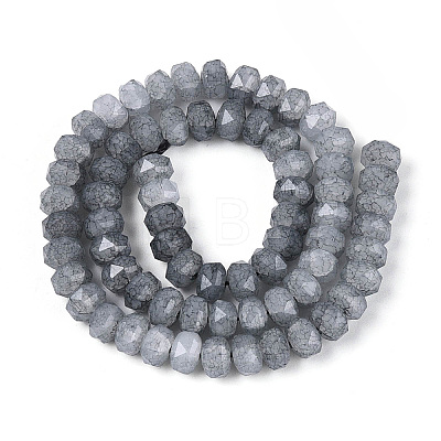 Imitation Jade Crackle Glass Beads Strands GLAA-N068-01A-A01-1