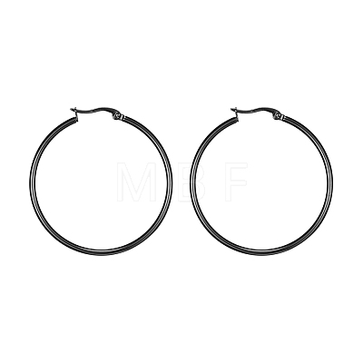 304 Stainless Steel Big Hoop Earrings EJEW-F105-06B-1