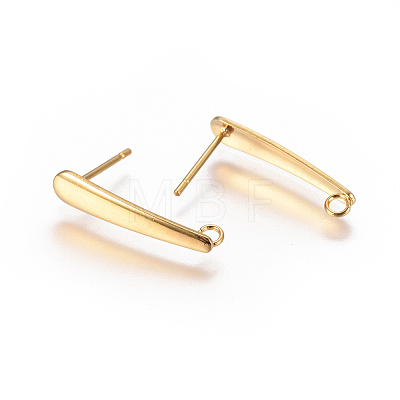 Ion Plating(IP) 304 Stainless Steel Ear Stud Components LS-STAS-I120-18B-G-1