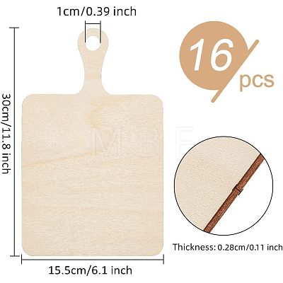 Boxwood Cutting Board with Handle AJEW-WH0250-91-1