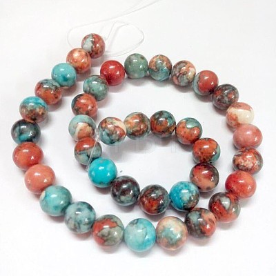 Synthetic Fossil Beads Strands G-L028-4mm-05-1