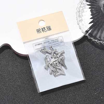 SHEGRACE Brass Micro Pave Clear Cubic Zirconia Pendants XGRQ29097-394P-Y-1