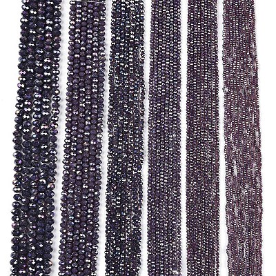 Electroplate Glass Beads Strands EGLA-A044-P1mm-B11-1