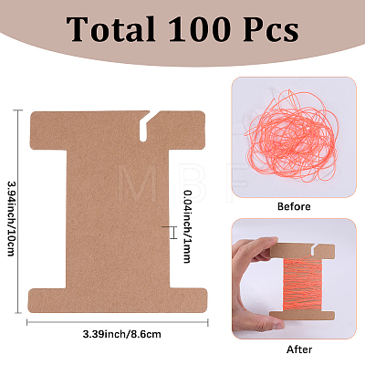 100Pcs Paper Thread Winding Boards SENE-SC0001-04-1