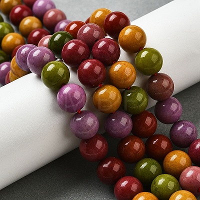 Dyed Natural Malaysia Jade Beads Strands G-G021-02C-14-1