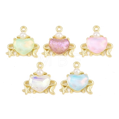 Alloy & Glass & Plastic Pearl Pendants FIND-G114-03G-1