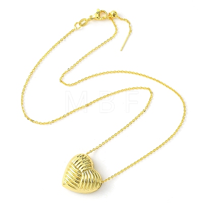 Rack Plating Brass Heart Pendant Necklaces for Women NJEW-G139-01G-1