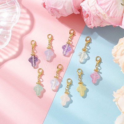 9Pcs Glass Pendant Decorations X1-HJEW-JM03929-01-1